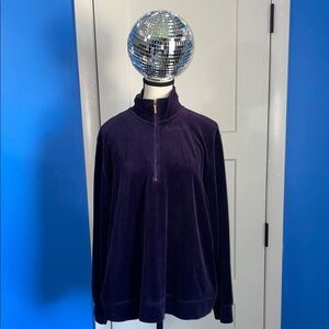 Lauren Ralph Lauren Deep Purple Half-Zip Jacket